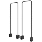 Heavy-Duty Steel DIY Firewood Rack with Customizable Width for Indoor & Outdoor Log Storage, Black