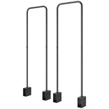 Heavy-Duty Steel DIY Firewood Rack with Customizable Width for Indoor & Outdoor Log Storage, Black