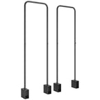Heavy-Duty Steel DIY Firewood Rack with Customizable Width for Indoor & Outdoor Log Storage, Black