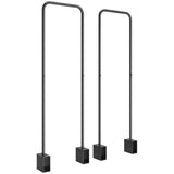 Heavy-Duty Steel DIY Firewood Rack with Customizable Width for Indoor & Outdoor Log Storage, Black