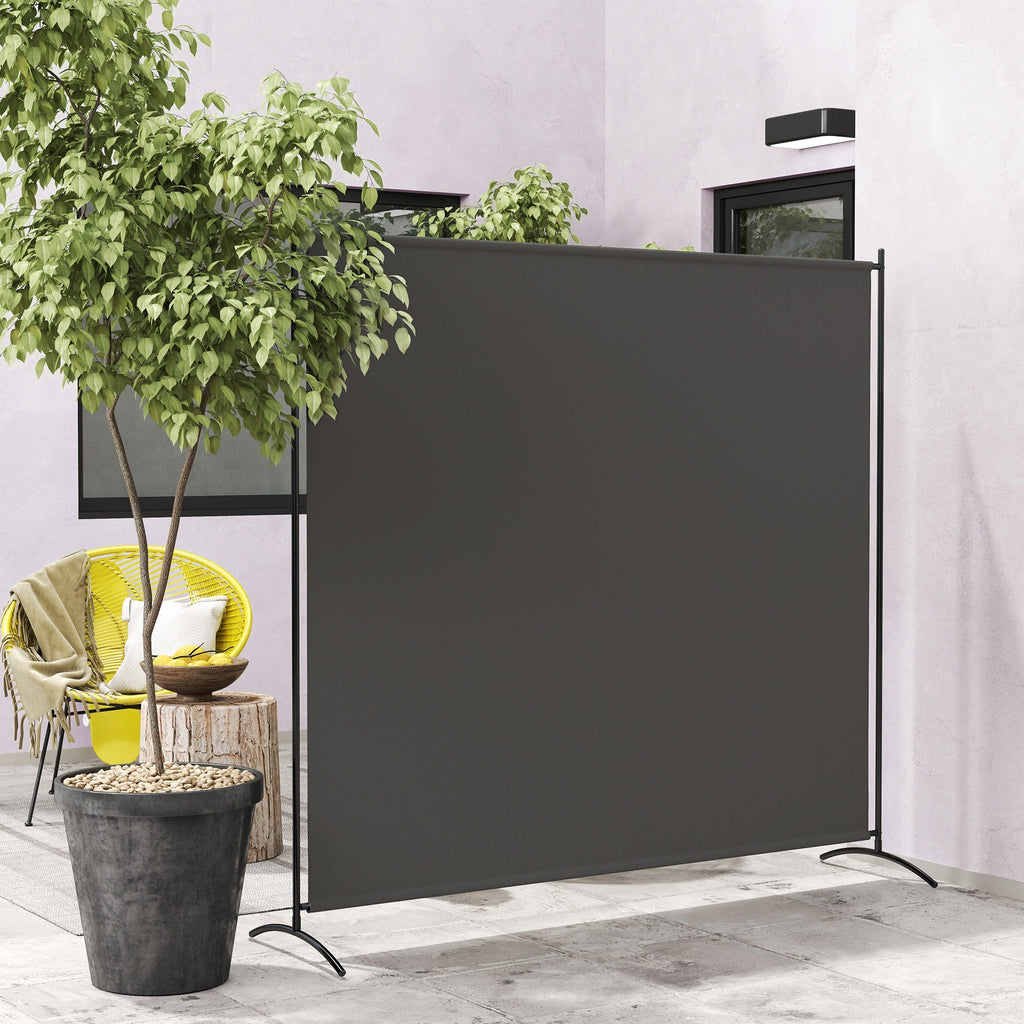 5.9FT Outdoor Privacy Screen with UPF30+ Protection, Freestanding, Dark Gray