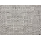 Basketweave Rectangular Placemat in White/Silver