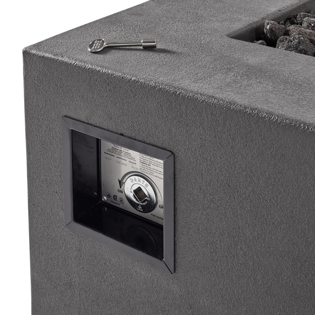 Tahoe Rectangular Fire Table (Propane) - Carbon