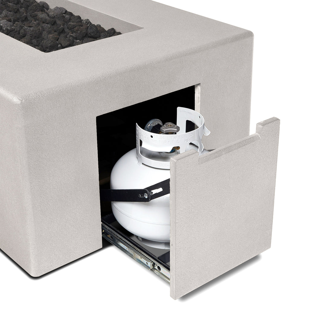 Tahoe Rectangular Fire Table (Propane) - Flint