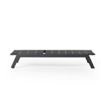 Tiburon Chaise with Padded Sling in Charcoal Aluminum