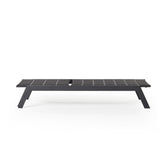 Tiburon Chaise with Padded Sling in Charcoal Aluminum