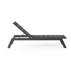 Tiburon Chaise with Padded Sling in Charcoal Aluminum