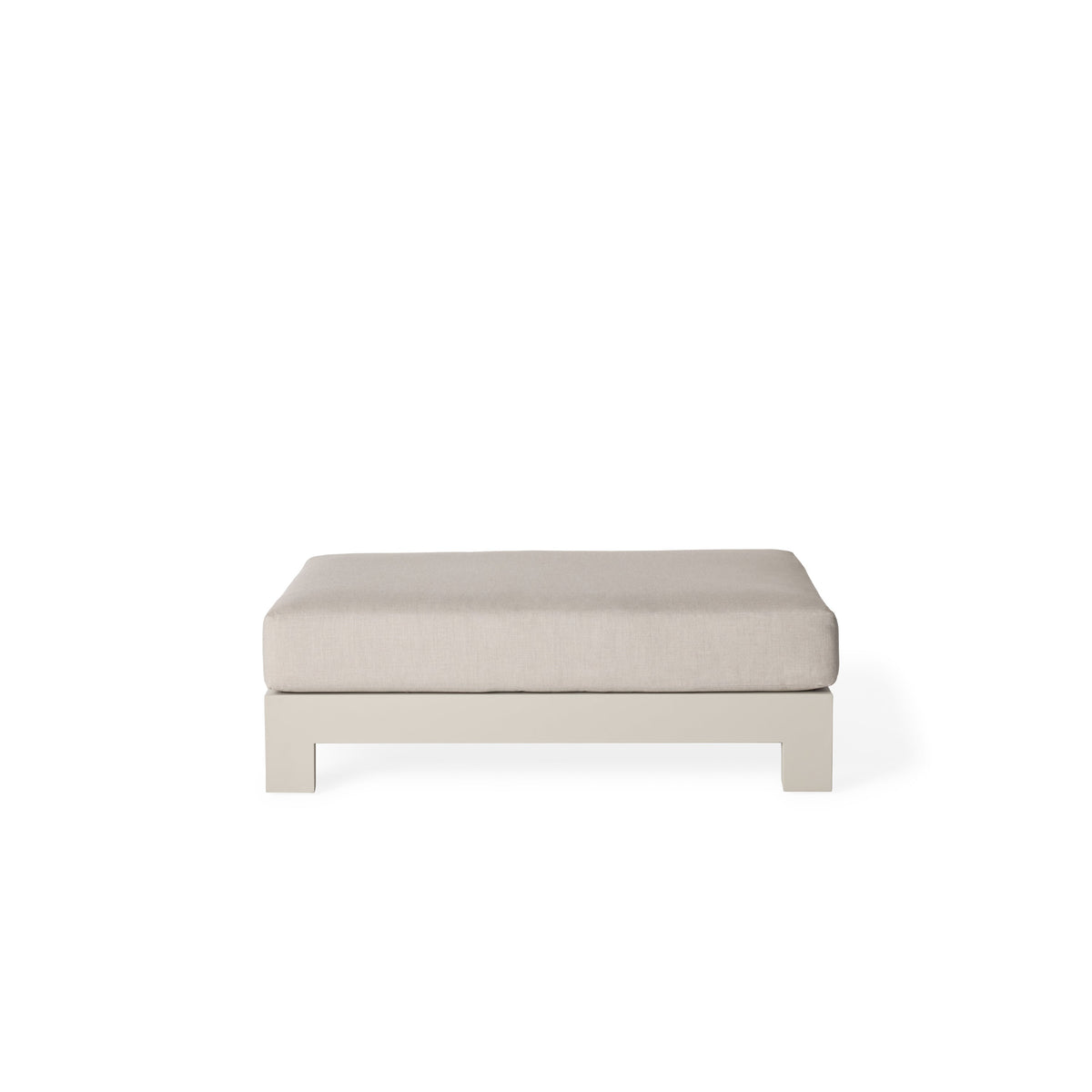 Tiburon Ottoman in Dune Aluminum