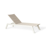 Tiburon Chaise with Padded Sling in Dune Aluminum