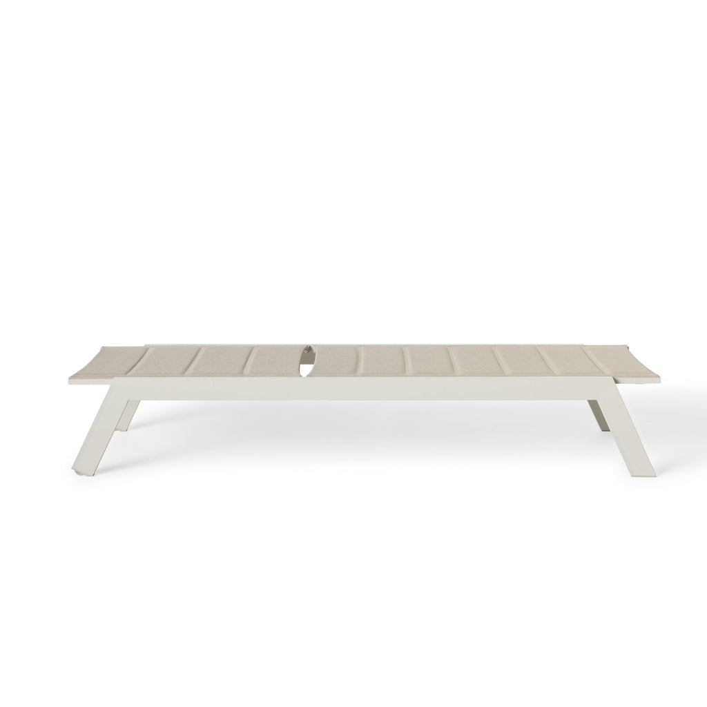 Tiburon Chaise with Padded Sling in Dune Aluminum