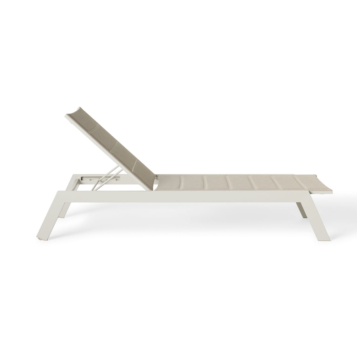 Tiburon Chaise with Padded Sling in Dune Aluminum