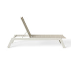 Tiburon Chaise with Padded Sling in Dune Aluminum