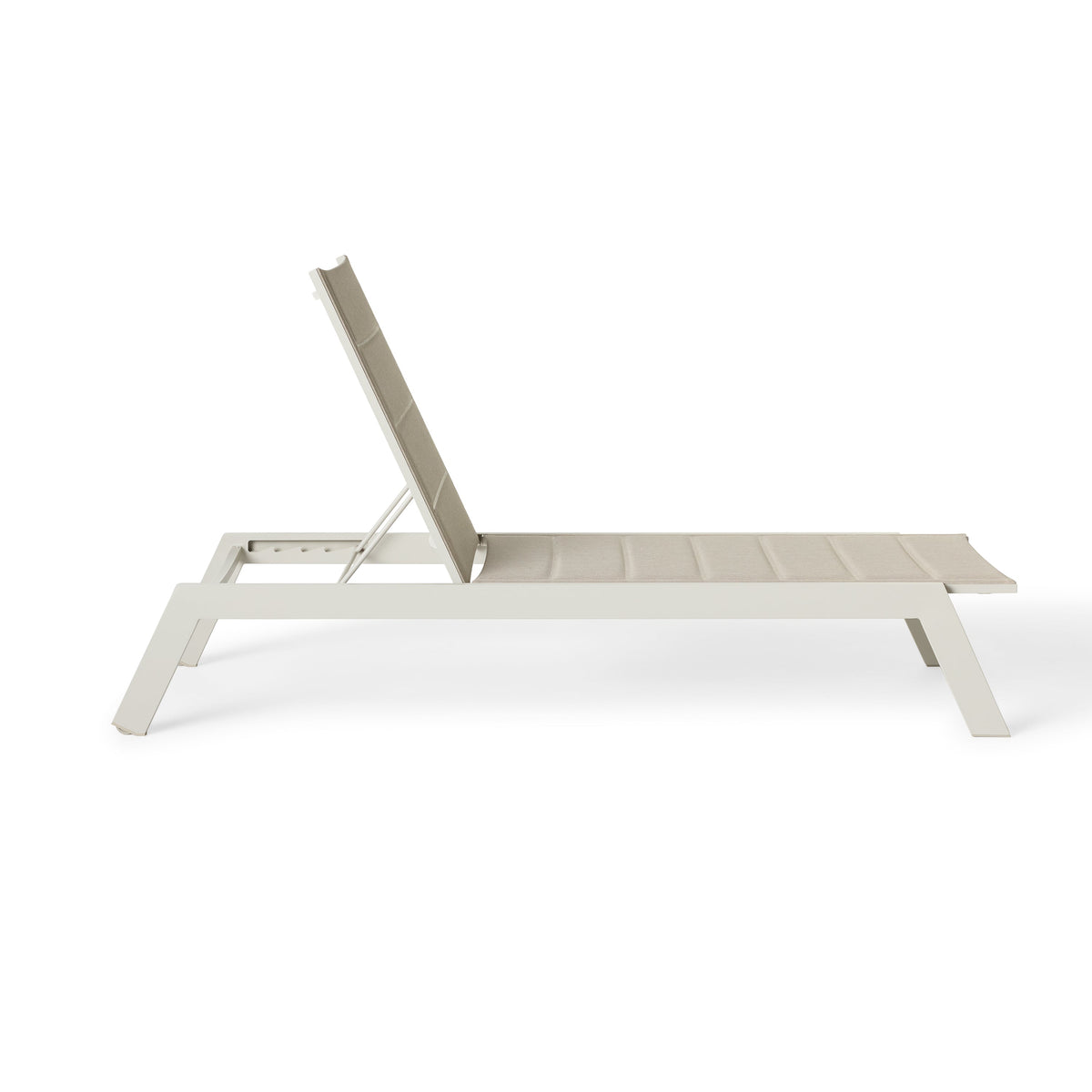 Tiburon Chaise with Padded Sling in Dune Aluminum