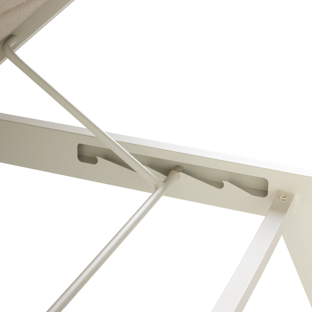 Tiburon Chaise with Padded Sling in Dune Aluminum