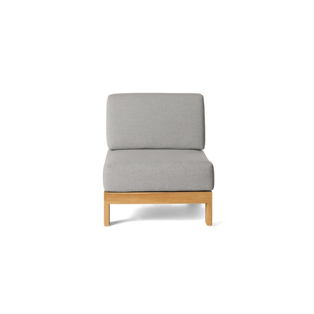 Tiburon Teak Sectional Armless Lounge Chair