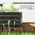 4' x 4' x 1' Galvanized Raised Garden Bed for Vegetables, Black