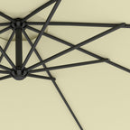 10' Deluxe Patio Umbrella with Crank and Cross Base, Beige