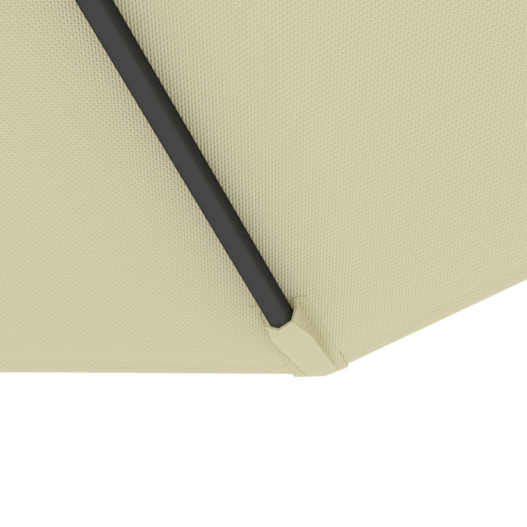 10' Deluxe Patio Umbrella with Crank and Cross Base, Beige