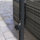 10ft Cantilever Patio Umbrella with 360° Rotation and Tilt, Grey