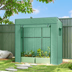 77.2" x 30.3" x 77.6" Lean-to Tomato Greenhouse, Green