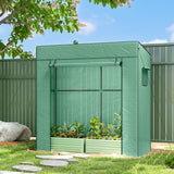 77.2" x 30.3" x 77.6" Lean-to Tomato Greenhouse, Green