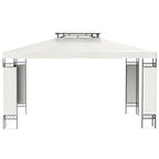10' x 13' Outdoor Gazebo with Double Roof and Screen Panels, White