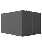 10' x 12' Gazebo Sidewall Set with 4 Panels and Hooks, Grey