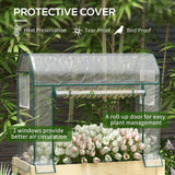 Raised Garden Bed with Plastic Greenhouse Cover & Liner for Herbs and Vegetables, 45" x 24" x 65" Natural
