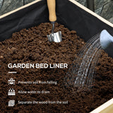 Raised Garden Bed with Plastic Greenhouse Cover & Liner for Herbs and Vegetables, 45" x 24" x 65" Natural
