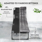 2 Piece Reclining Outdoor Chaise Lounge Chairs with Cushions, Dark Gray