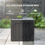 32 Gallon Plastic Deck Box with Handles, Black