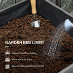Wooden Raised Garden Bed with Liner, Legs and Drain Holes, Grey