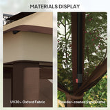 10.7 x 10.7ft Pop-Up Gazebo with Removable Mesh Curtains and UV30 Roof, Beige