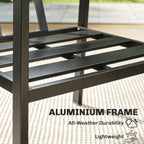 4 Seater Aluminium Garden Furniture Set with Loveseat, Black