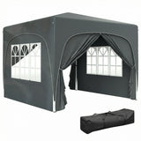 3 x 3 m Pop Up Gazebo with Sides, Carry Bag and UPF50+, Dark Grey