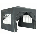3 x 3 m Pop Up Gazebo with Sides, Carry Bag and UPF50+, Dark Grey