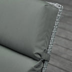 Set of 2 Outdoor Lounge Chair Cushions, 77.2" x 21.7", Dark Grey