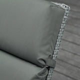 Set of 2 Outdoor Lounge Chair Cushions, 77.2" x 21.7", Dark Grey