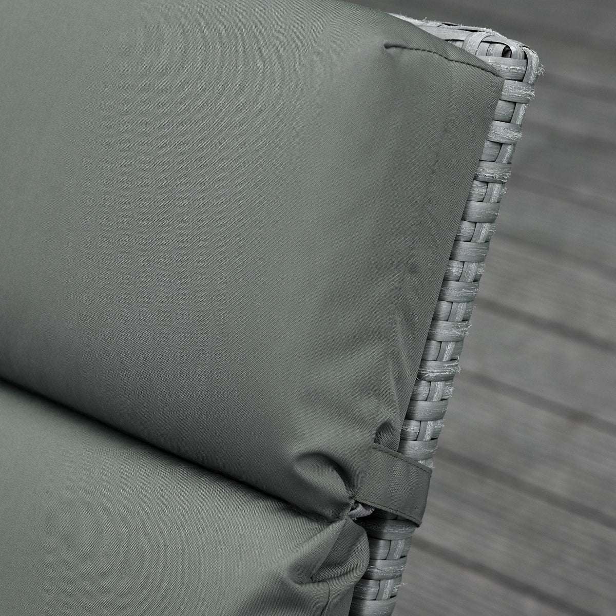 Set of 2 Outdoor Lounge Chair Cushions, 77.2" x 21.7", Dark Grey