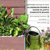 28" x 15" x 59" Raised Garden Bed with Trellis, Light Brown