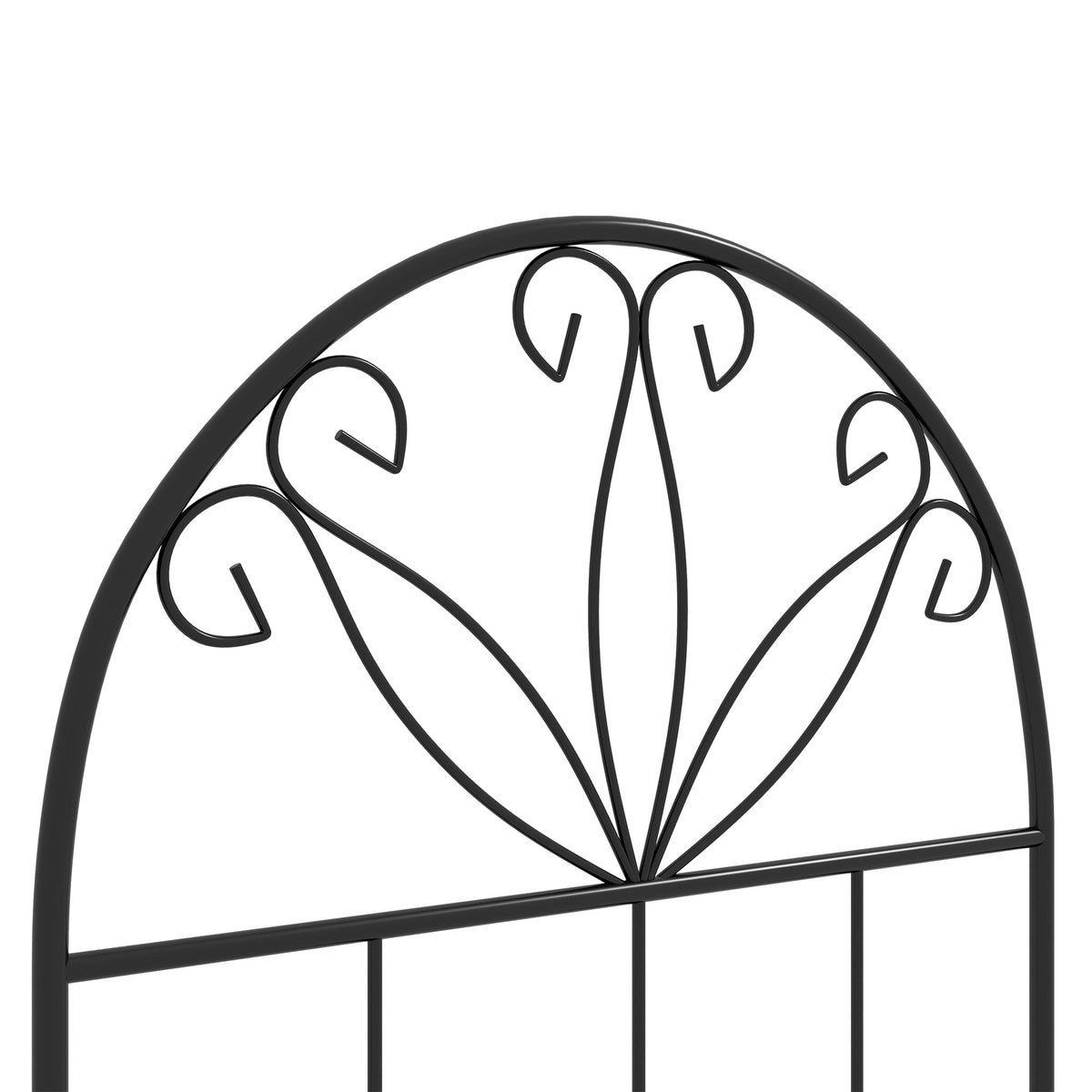 2 Pack Metal Garden Trellis Panels, 20" x 47", Black