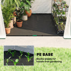 63" x 63" x 78.7" Mini Walk-in Greenhouse with PE Cover, Roll-up Door & 3 Mesh Windows, White