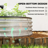 2pcs 5 x 3 x 1 ft Galvanized Raised Garden Beds, Silver