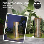 77 cm Solar Rattan Floor Lamp with Auto On/Off LED, Sand Brown