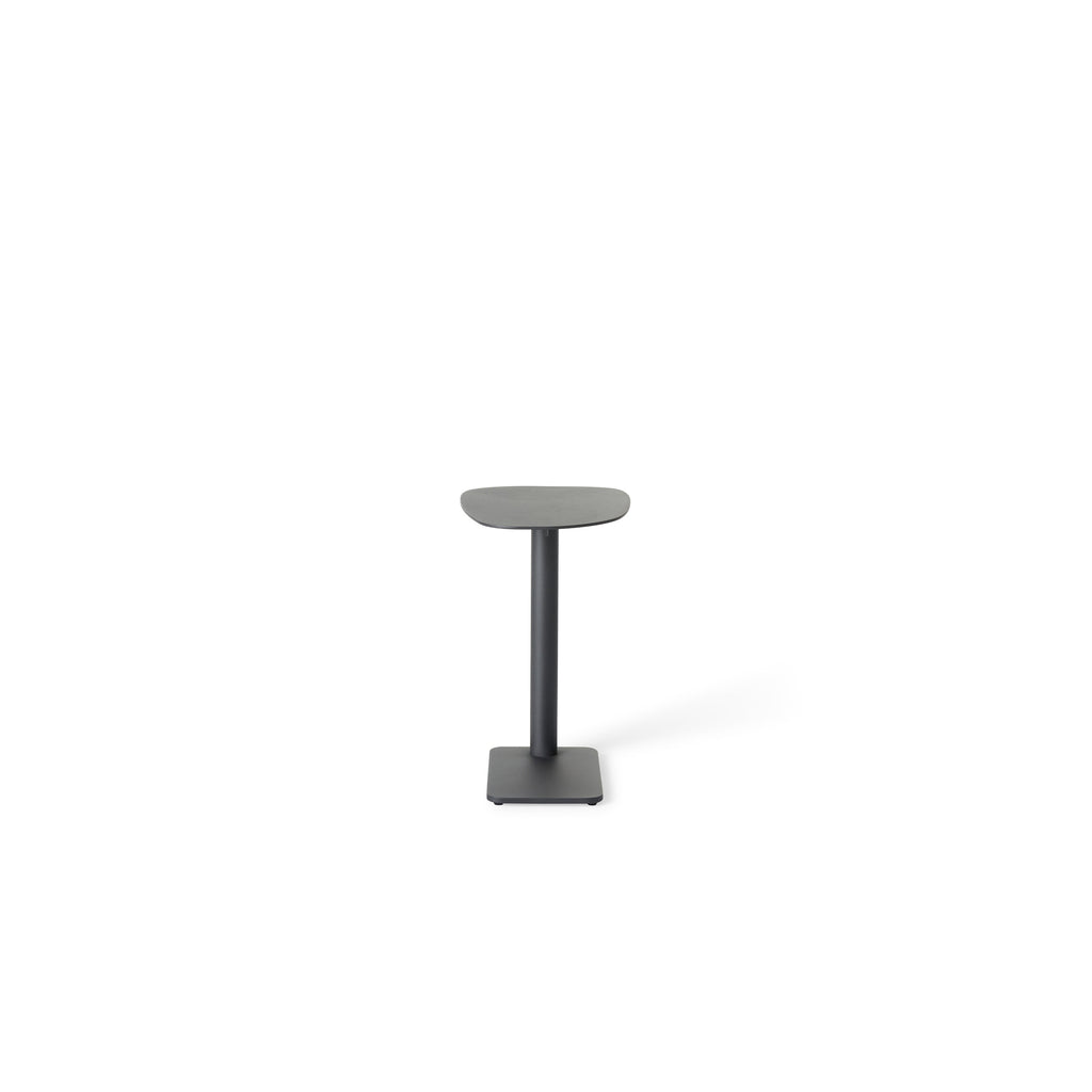 Venice C-Shape Side Table in Charcoal Aluminum