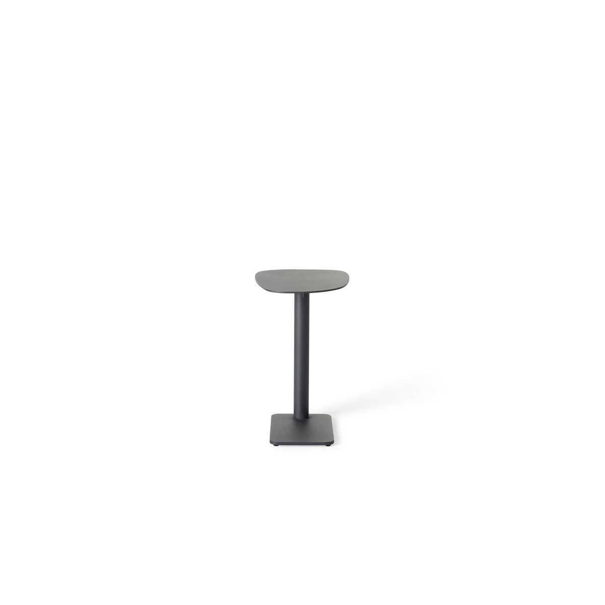Venice C-Shape Side Table in Charcoal Aluminum