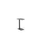 Venice C-Shape Side Table in Charcoal Aluminum