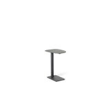 Venice C-Shape Side Table in Charcoal Aluminum