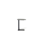 Venice C-Shape Side Table in Charcoal Aluminum