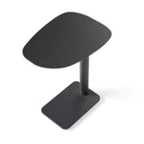 Venice C-Shape Side Table in Charcoal Aluminum